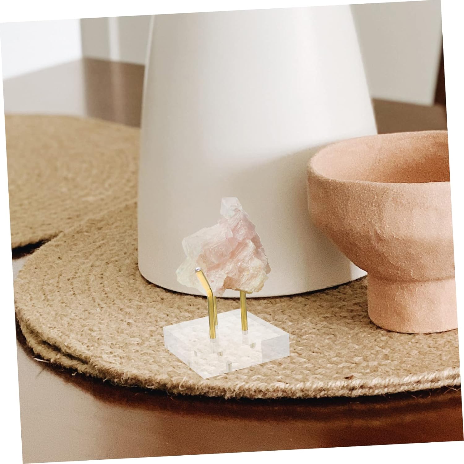 Ciieeo 4pcs Crystal Display Stand Stand Storage Rack Crystal Pedestal for Stones Minerals