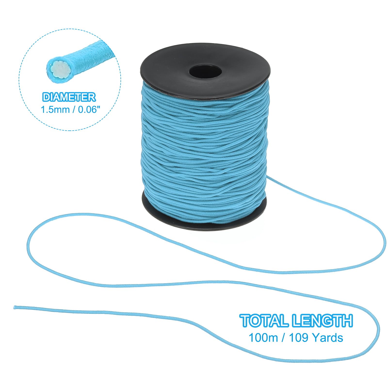PATIKIL Stretchy String for Bracelets 109 Yards / 100m, 1.5mm Elastic Cord for Jewelry Making Necklaces - Image 2