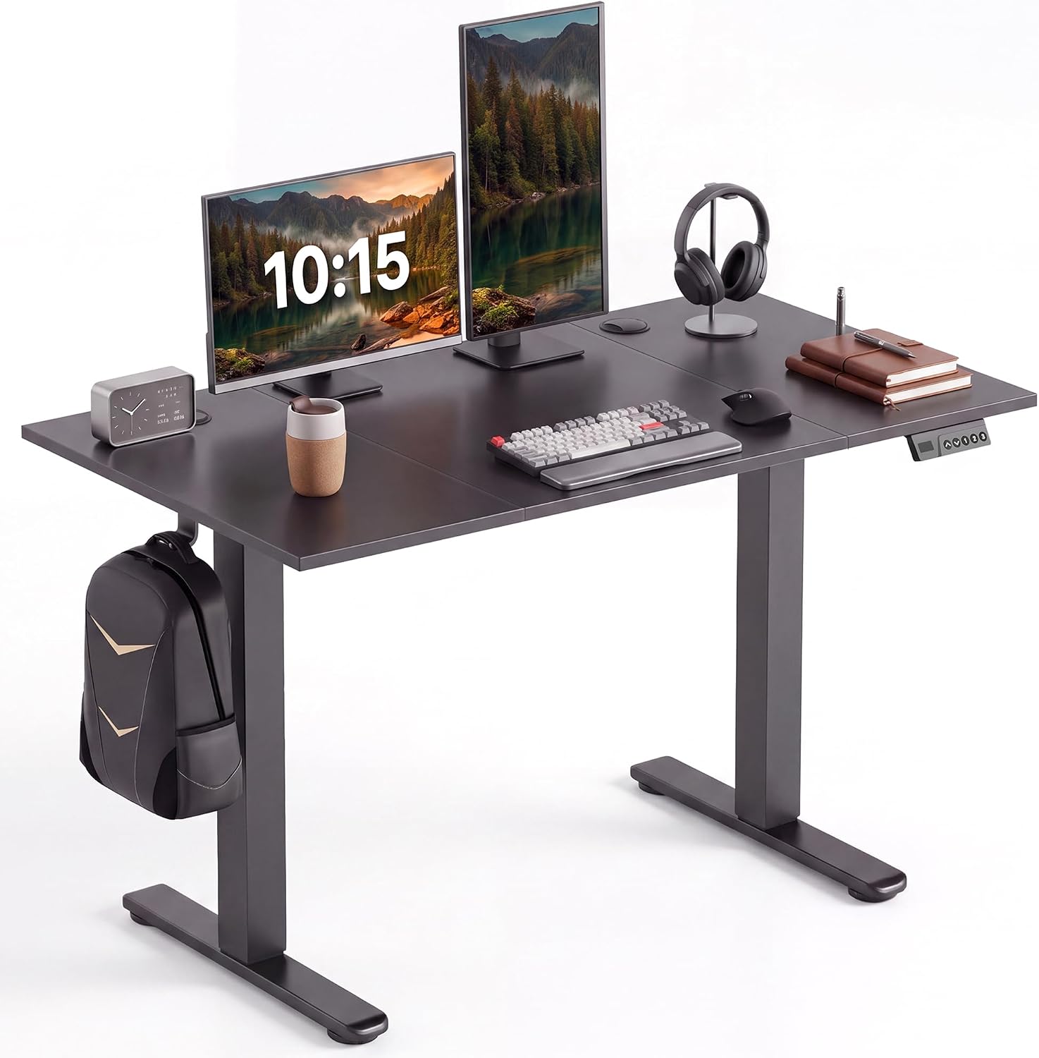 Claiks 48 x 24 Inch Black Electric Standing Desk