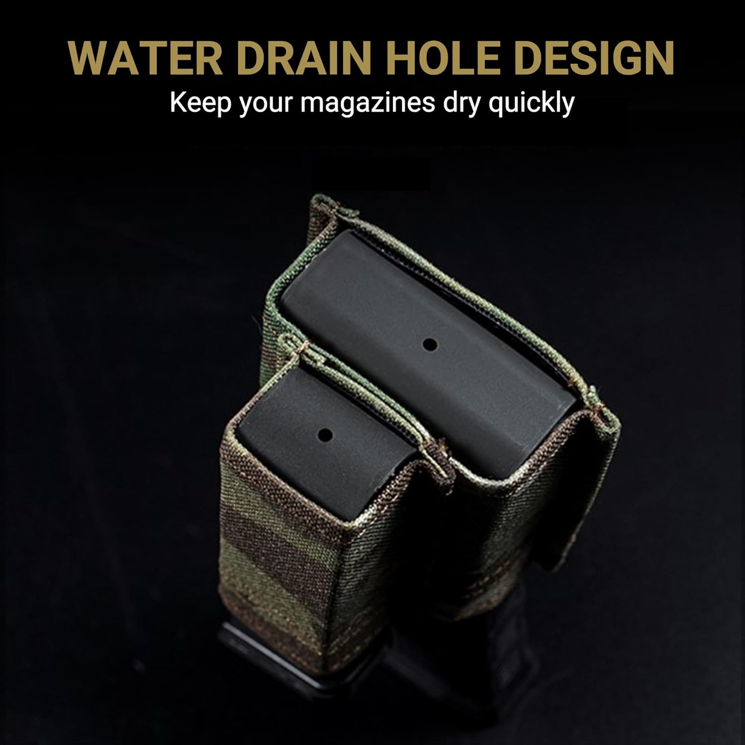 UniPro MG-F-07-CP 9MM & 5.56 Stack Mag Pouch – Tactical Nylon Magazine Holder, MOLLE Compatible, Compact & Durable (3.54" x 2.56" x 4.13") - Image 5