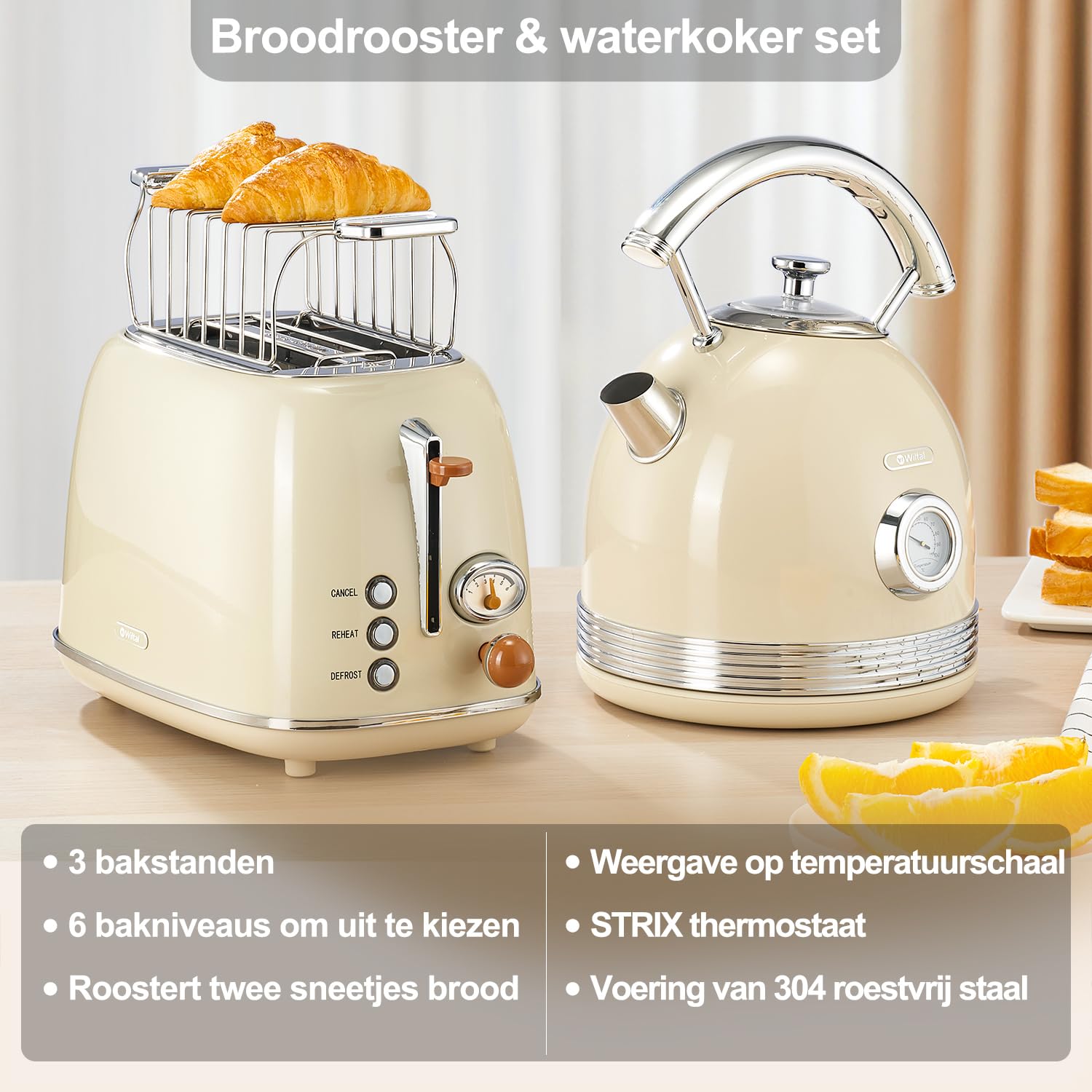 Theo Klein Bosch Speelgoedkeuken Groot Ontbijtset met Broodrooster en waterkoker en Meer Rood
