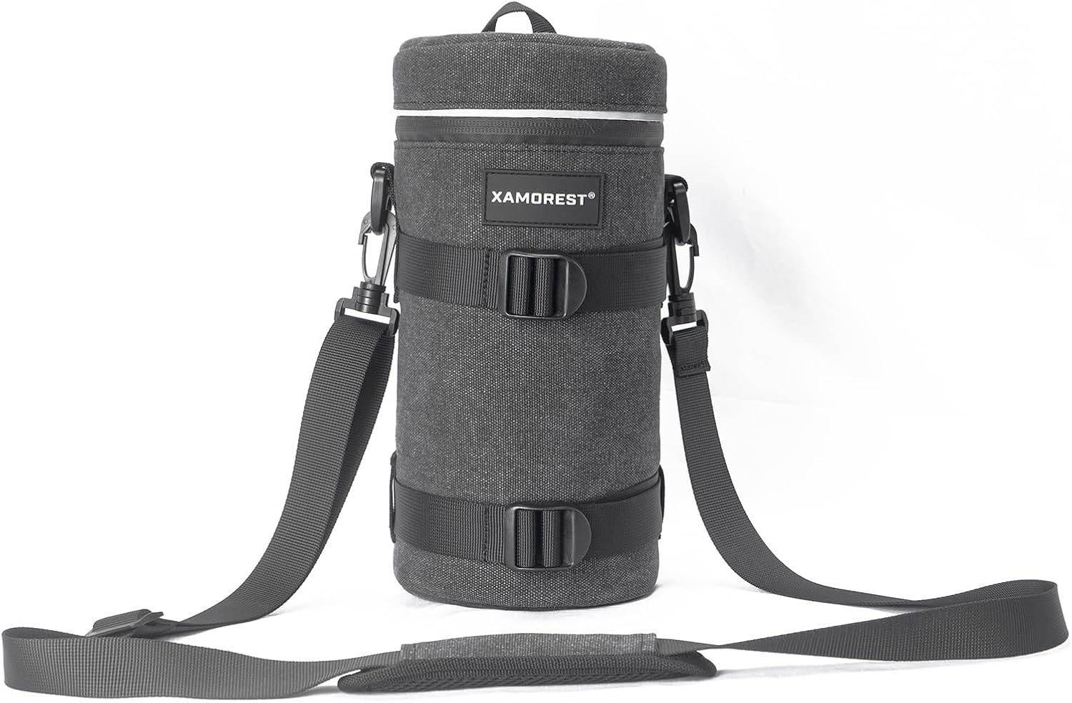 Camera Lens Case Lens Bag Compatible (4.33" x 9.25"(Canvas, Black))