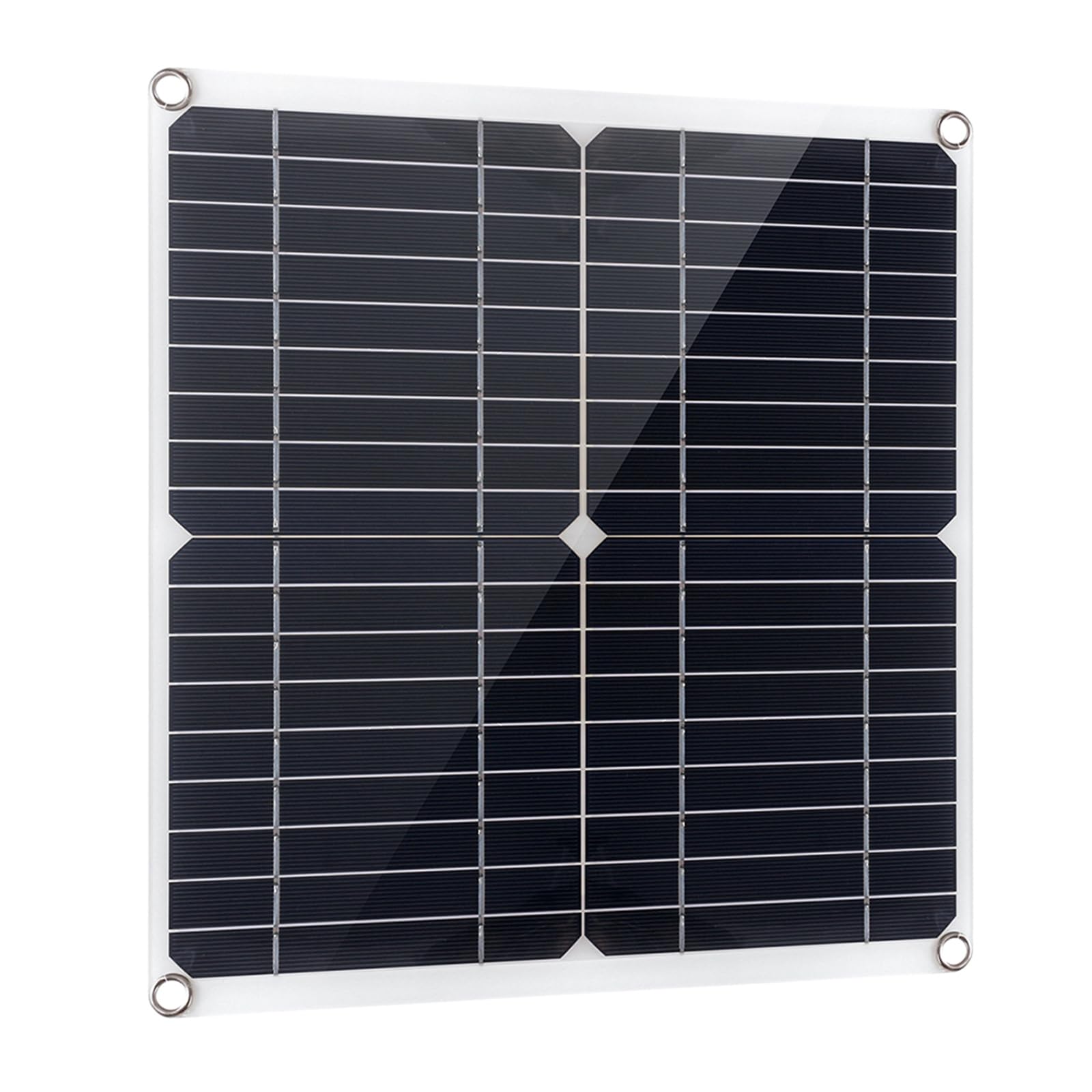Pannello solare monocristallino da 12 W ~ 15 W, energia solare portatile, doppia porta di ricarica USB per dispositivi da 5 V, ricarica rapida con interfaccia clip per batteria DC5521, leggero (con