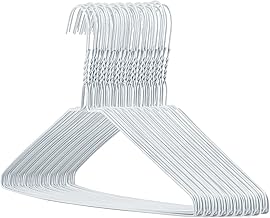 50 Metal 41cm 13 Gauge White Wire Remat Clothes Garment Trouser Bar Hangers