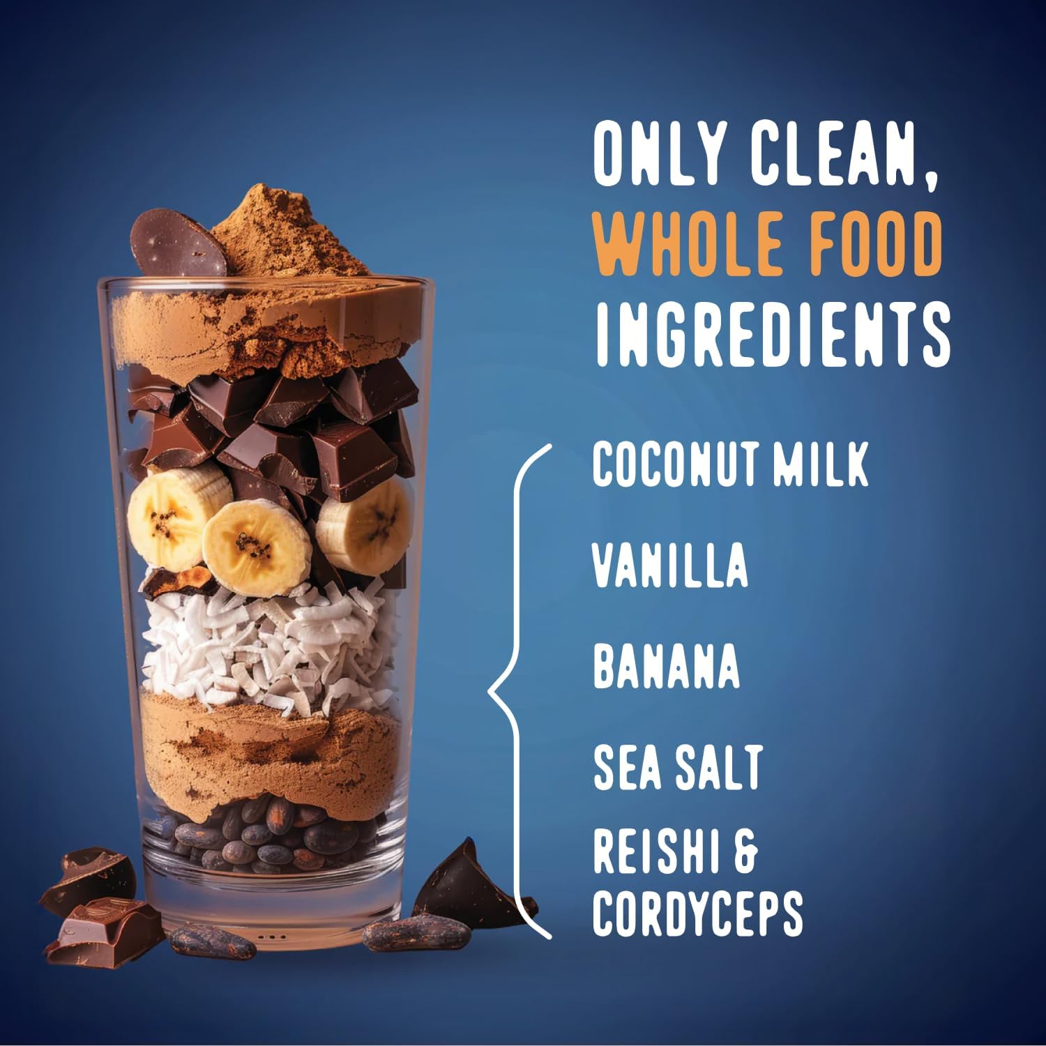 FlavCity Chocolate All in One Protein Shake Powder - On the Go Meal Alternative + Collagen Peptides, Reishi & Cordyceps - Focus, Skin, Hair & Joint Support - 100% Grass Fed Whey, 20 Servings image 3