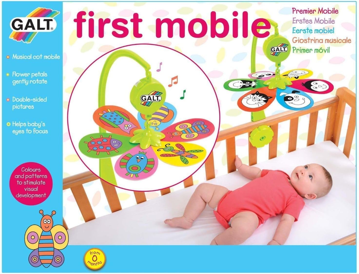 James Galt First Mobile - Musical Cot Mobile - Baby