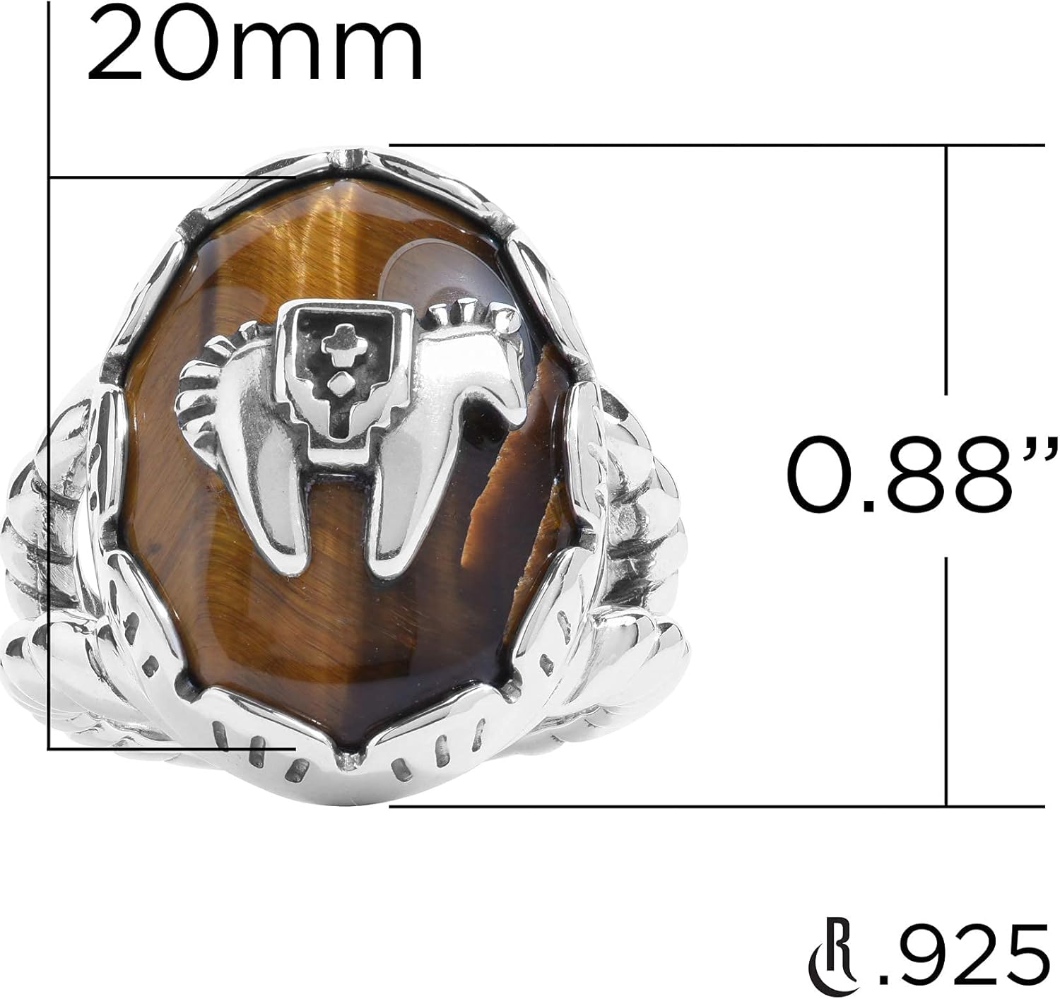 Miniatura 4 de Anillo de plata esterlina de American West para mujer, diseño de piedras preciosas ovaladas, talla 5 a 10, Metal Metal Piedra preciosa