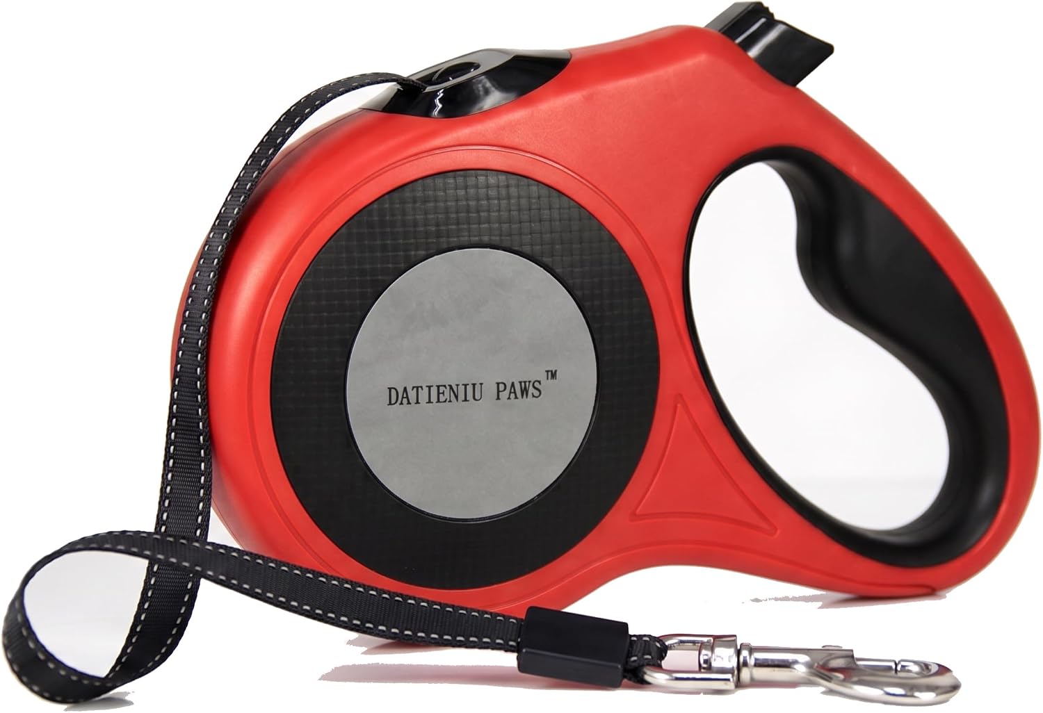 XL 16FT Retractable Dog Leash for Large Dog up to 120 lbs, Chew Proof Steel Wire Extender, One-Hand Brake & Lock, Tangle-Free Heavy Duty Walking Leash XL RED