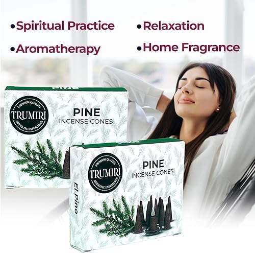 Miniatura 3 de Conos de incienso de pino  Total de 20 conos de incienso  Paquete doble de 10 conos de insencia  Conos de incienso perfumados  Aromas de incienso