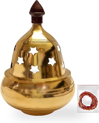 Satvik Akhand Diya - Lámpara decorativa de latón de 4.3 pulgadas, Akhand Jyot Diwali Dia Deepawali Puja Deepak, lámpara de aceite tradicional Pooja