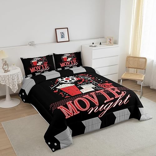 Miniatura 240 de Castle Fairy Juego de edredón de Halloween tamaño individual, juego de ropa de cama con estampado de animales de murciélagos negros para niños