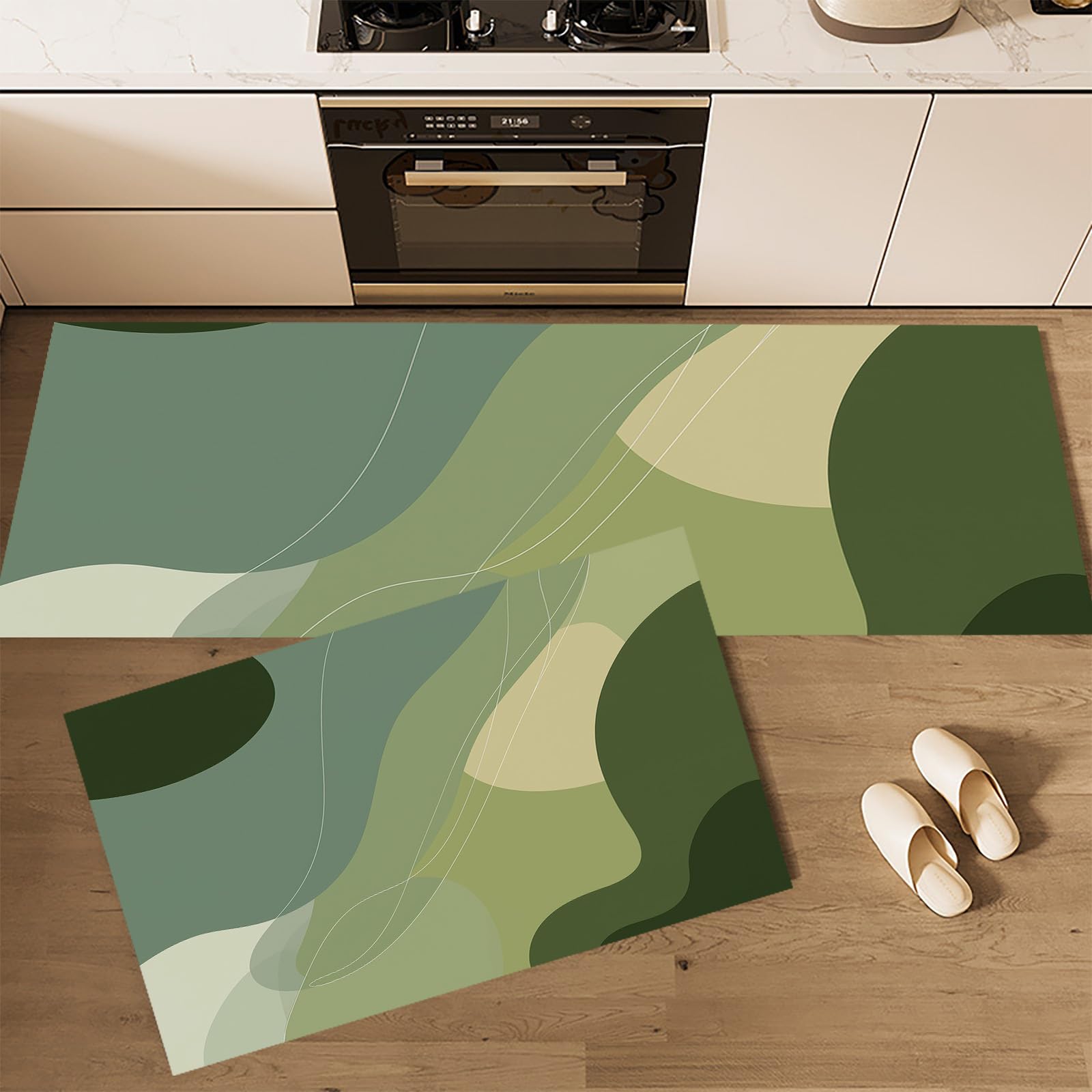 Tapis de cuisine géométrie abstraite pour sublimer votre espace de cuisson