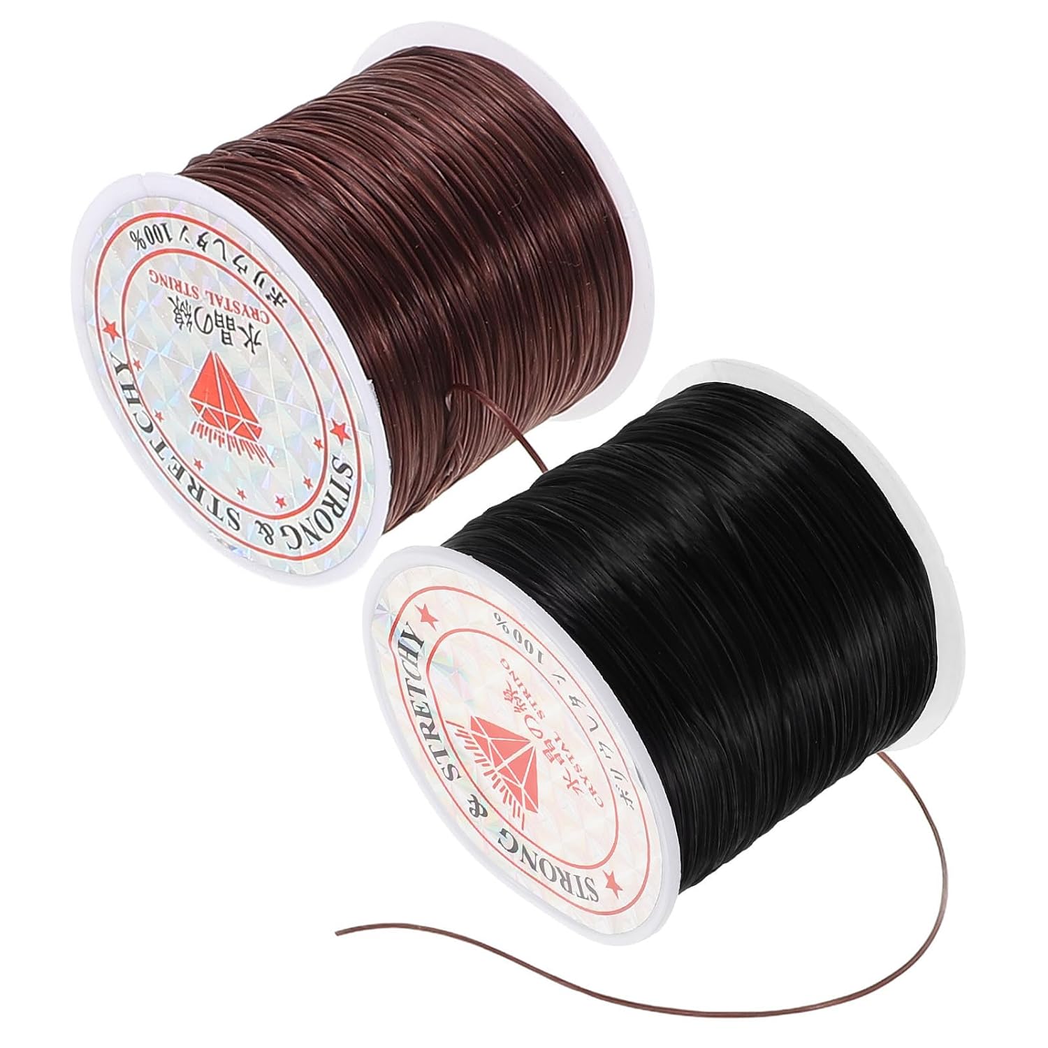 2 Rolls 0.6mm Flat Elastic Hair Extension Cord, Silicone Stretchy Wire for Wig Sewing and DIY Beaded Bracelets, Invisible Design for Seamless Hair Styling and Quick Styling