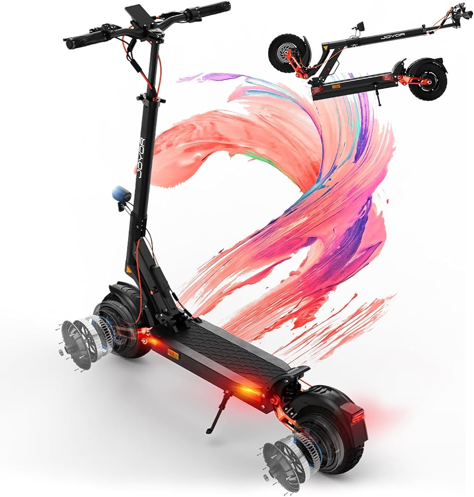 JOYOR Trotinette Electrique Adulte S/T/Y Serie Autonomie 50-90KM Moteur 2000W Trottinette électrique Puissante Sportive Professionnelle Aventure Travail Pneus Tout-Terrain Scooter Electrique Adulte
