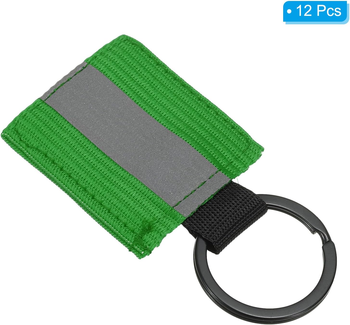 PATIKIL Reflective Keychain Tags, Reflective Zipper Pulls Nylon Keychain High Visibility Reflectors Tags for Backpack