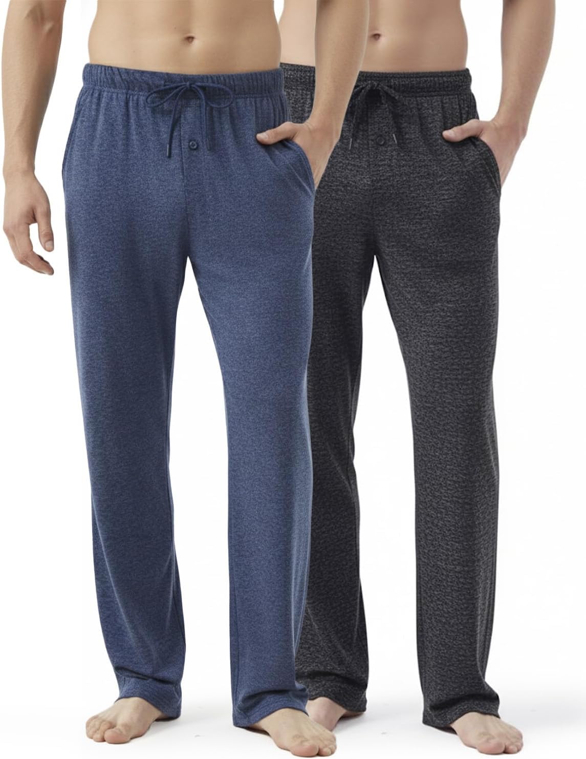 Zylioo Men's Tall Lounge Pajama Bottoms for 6ft+ Guys Soft Sleep Pants with Pockets for Home Relaxing