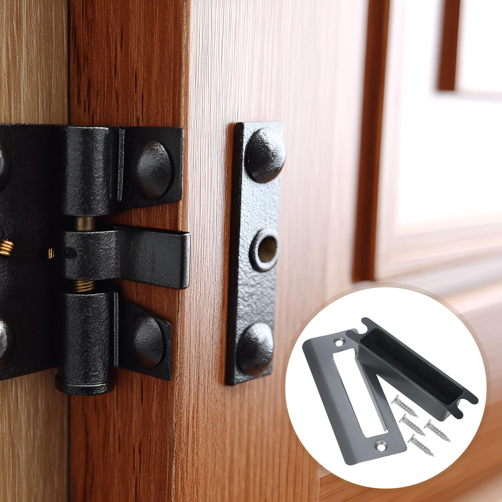 Plaque de Gâche de Porte Silencieuse et Résistante Set en Acier Inoxydable pour Portes Intérieures et Sécurité Chambre