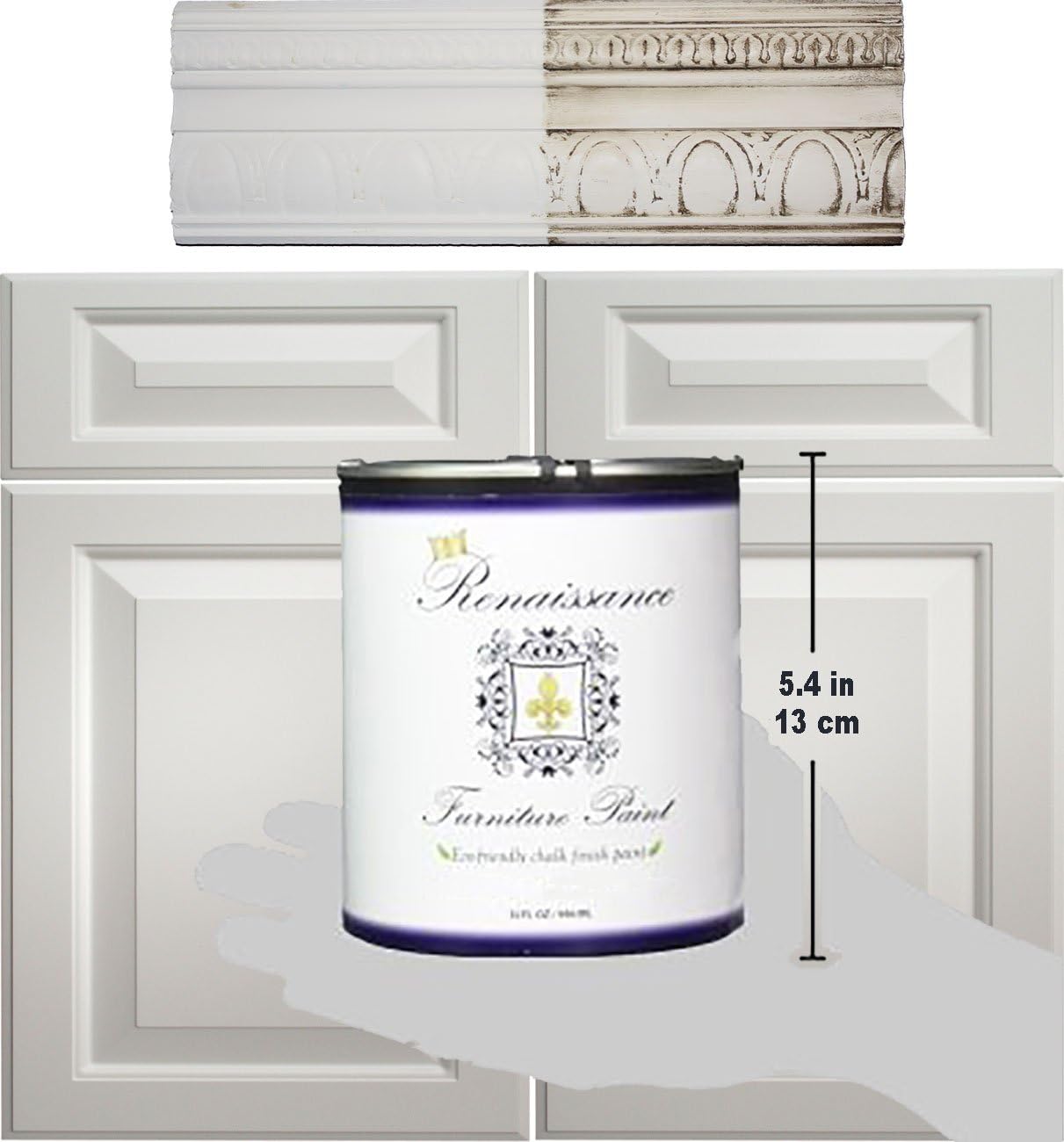 Retique It Chalk Furniture Paint by Renaissance DIY, Wax Kit, 01 Snow