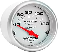 Vista 1 de Auto Meter Medidor eléctrico de temperatura del agua 4337-M Ultra-Lite de 2.3125 pulgadas.