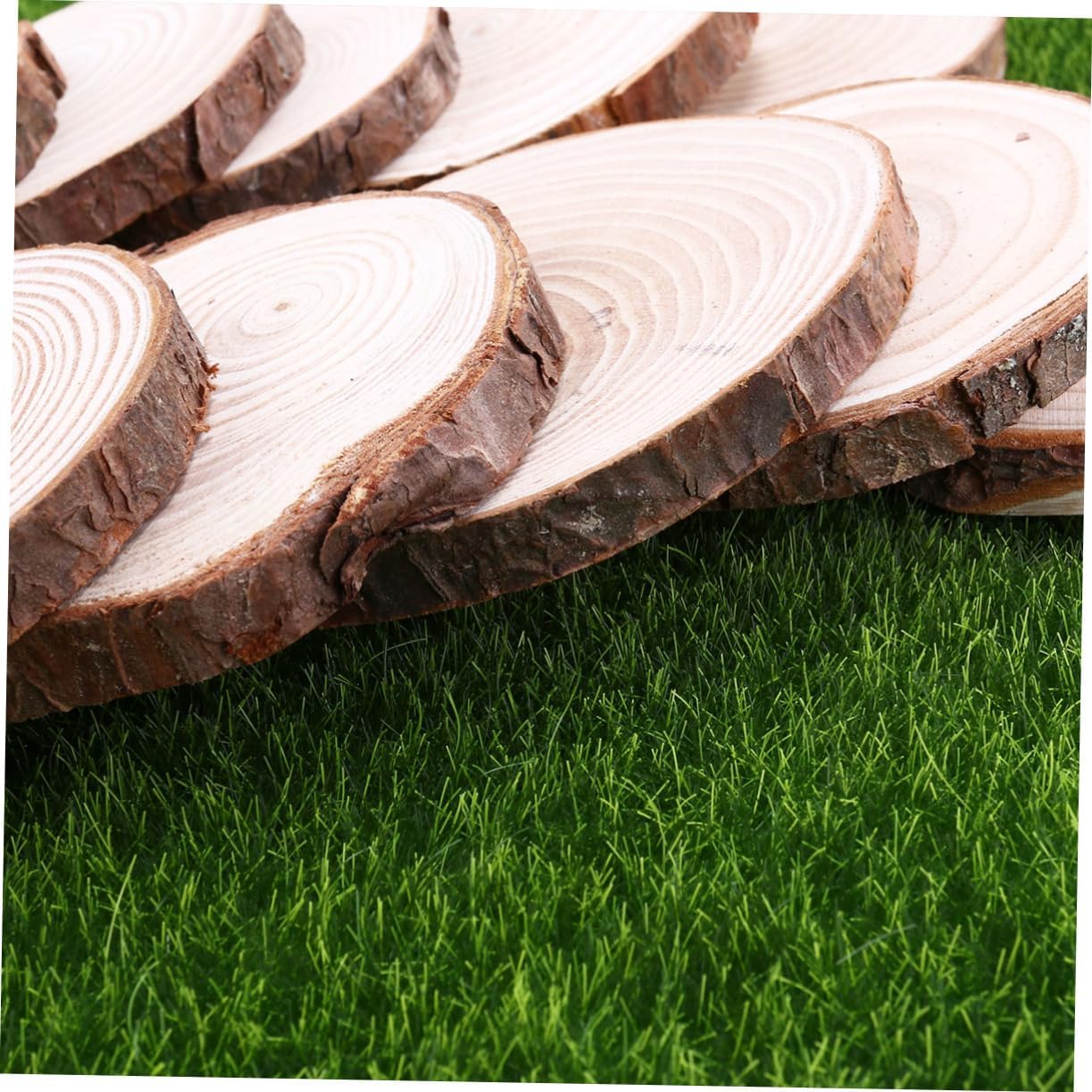 10 Pack Round Wood Discs for Wedding Centerpieces and Table Numbers
