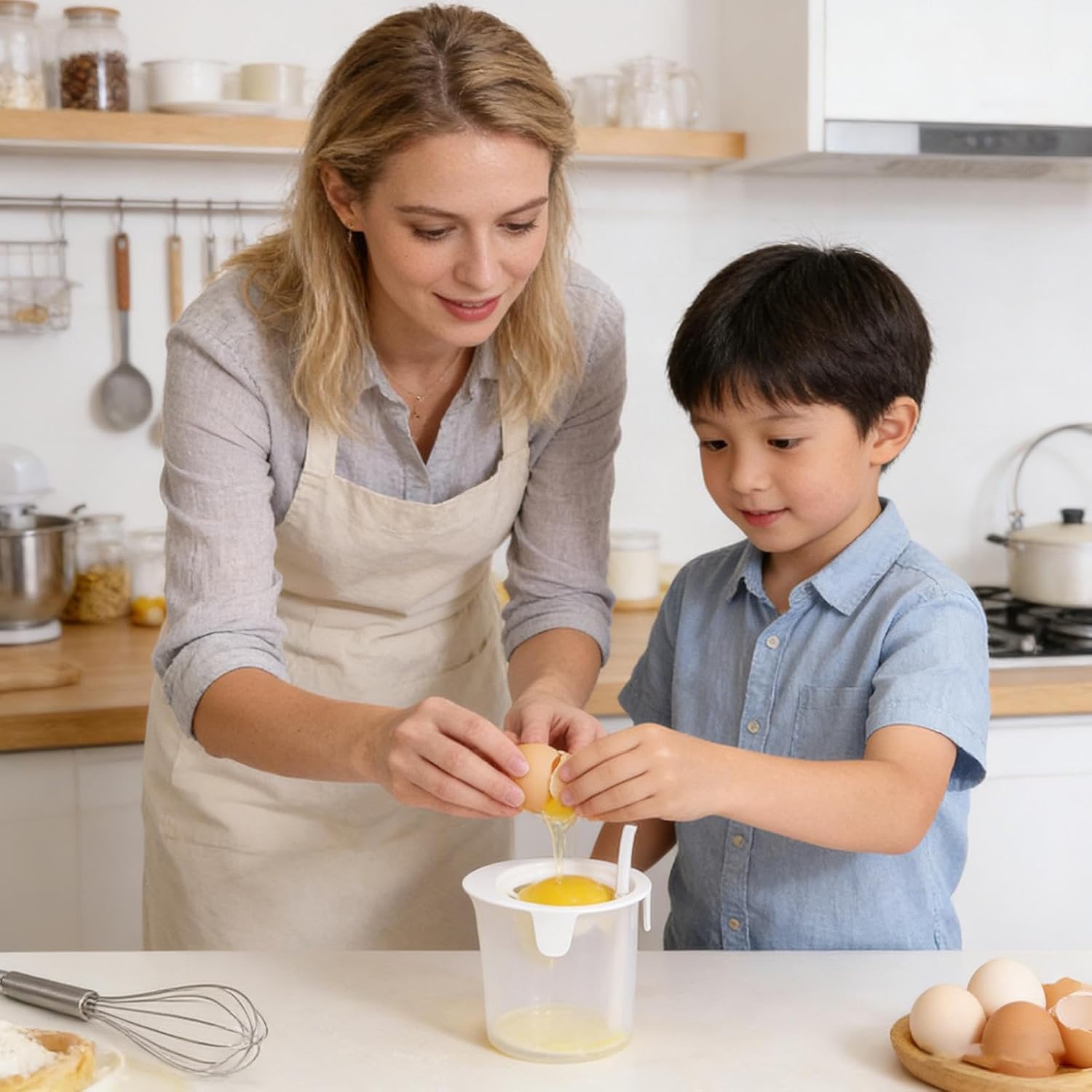 Egg Separator Tool - Silicone Food Divider,Egg Straining Gadgets - for Chef Adult Home Baking Chef Restaurant Outdoor Cooking