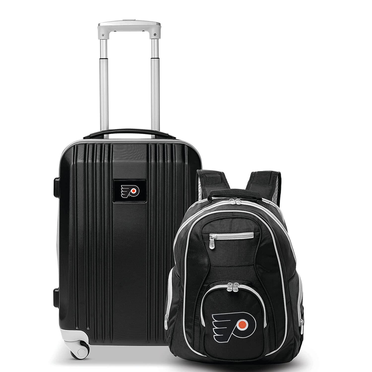 Denco Philadelphia Flyers 2-Piece Luggage Set, Includes 21-inch Two-Tone Hardcase Spinner and 19