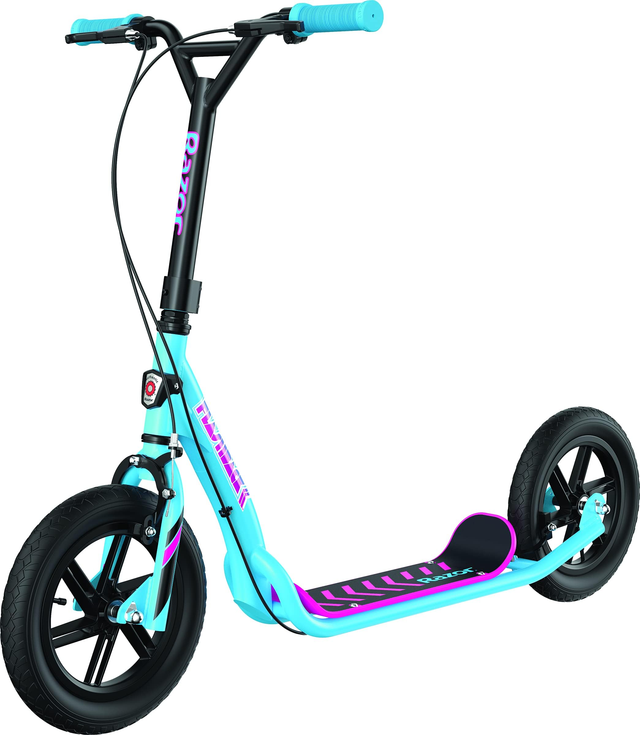 'Razor Flashback Kick Scooter โ 12'' Mag Wheels with Air-filled Tires, Dual Hand-Operated Brakes, BMX Style Scooter for Kids and Teens'