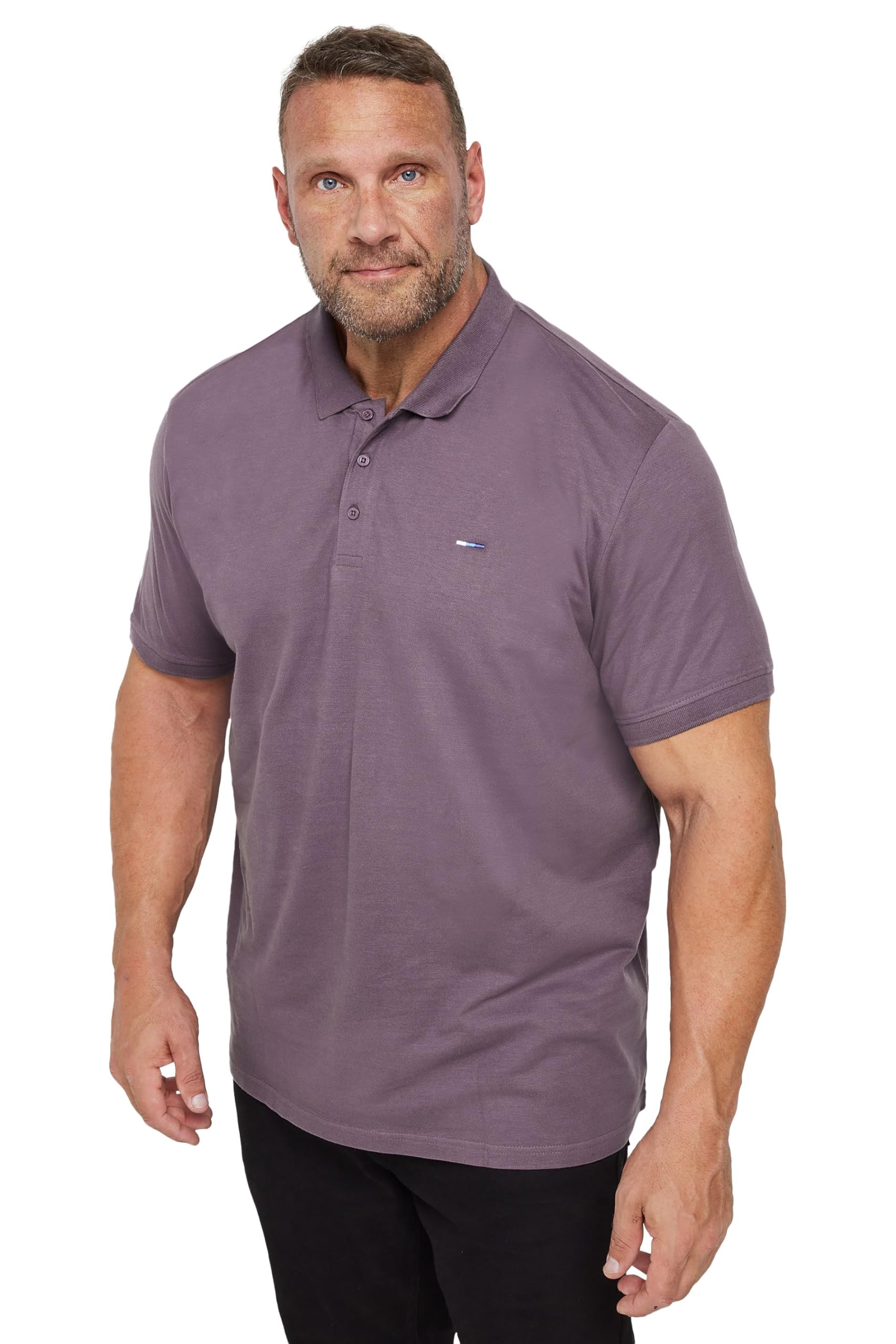 BadRhino Big & Tall Mauve Core Polo Shirt - Men's - Plus Size Curve