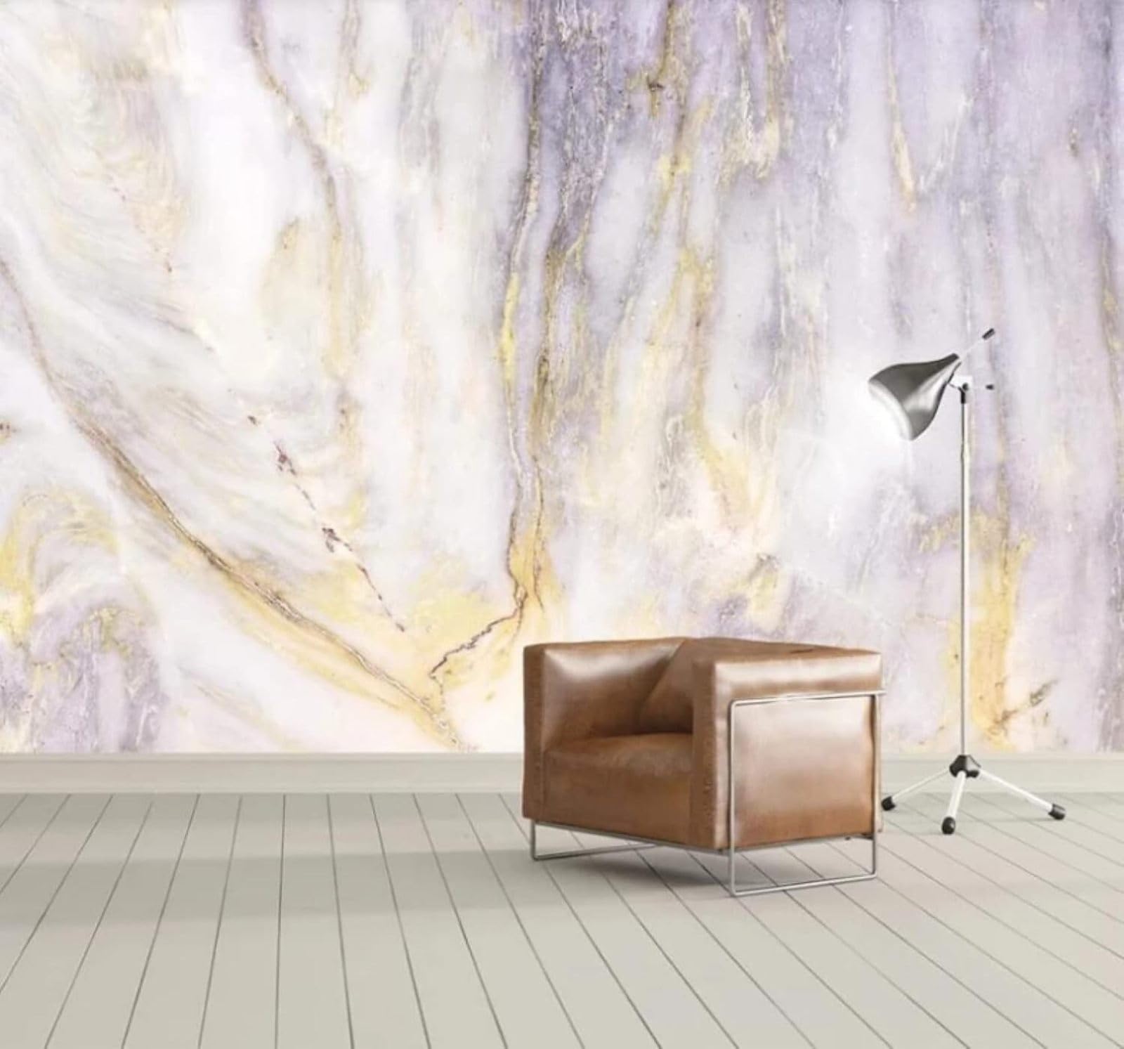 XLMING Abstract Minimalist Marble Effect Pattern Unique 3D Wallpaper Luxury Silk Study Dining Feature Sofa Grey Bedroom Living Room Tv Decorative Wall-350cm×256cm