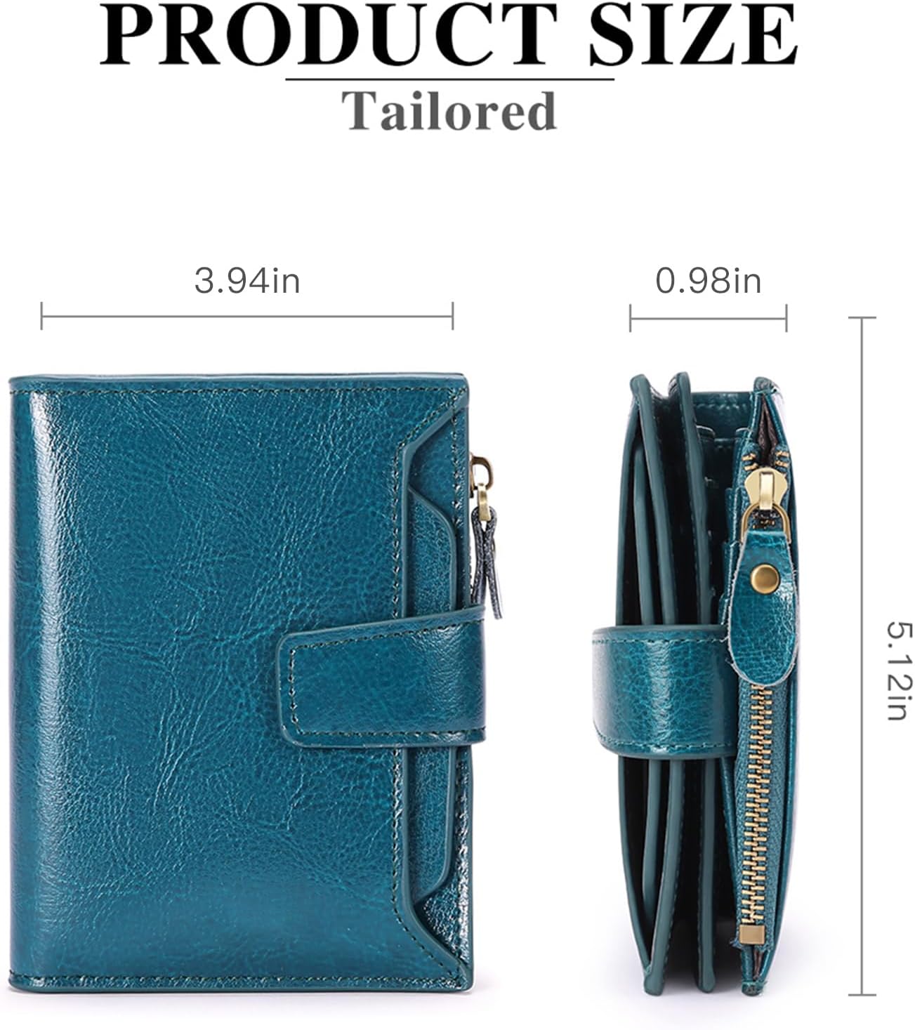 FALAN MULE Small Wallet for Women Leather Bifold Compact RFID Blocking Small Womens Wallet Purse - Image 2