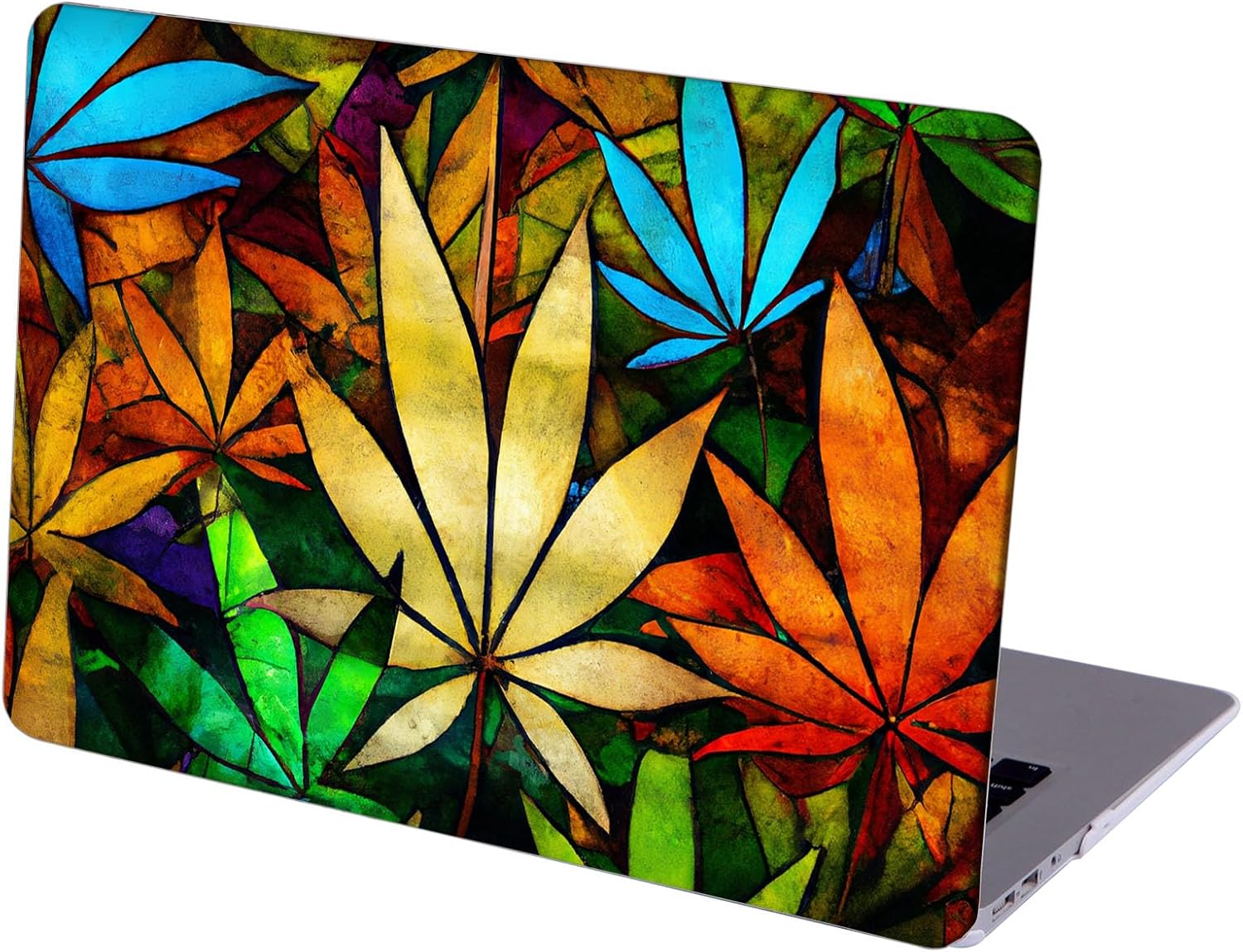 Compatible with MacBook Neo 13-inch, Hard Shell Case with Keyboard Cover and Screen Protector (A3404 A18 Pro chip, 2026 Release) - Weed Pattern MC23423
