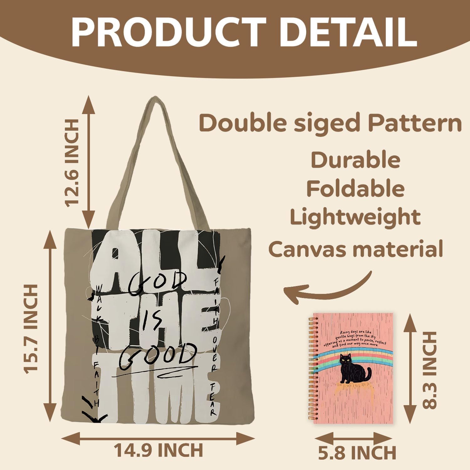 Preppy Coquette Pink Tote Bag, Trendy Shoulder Canvas Tote Bags, Durable Reusable Grocery Bag for Shopping and Travel - Image 4