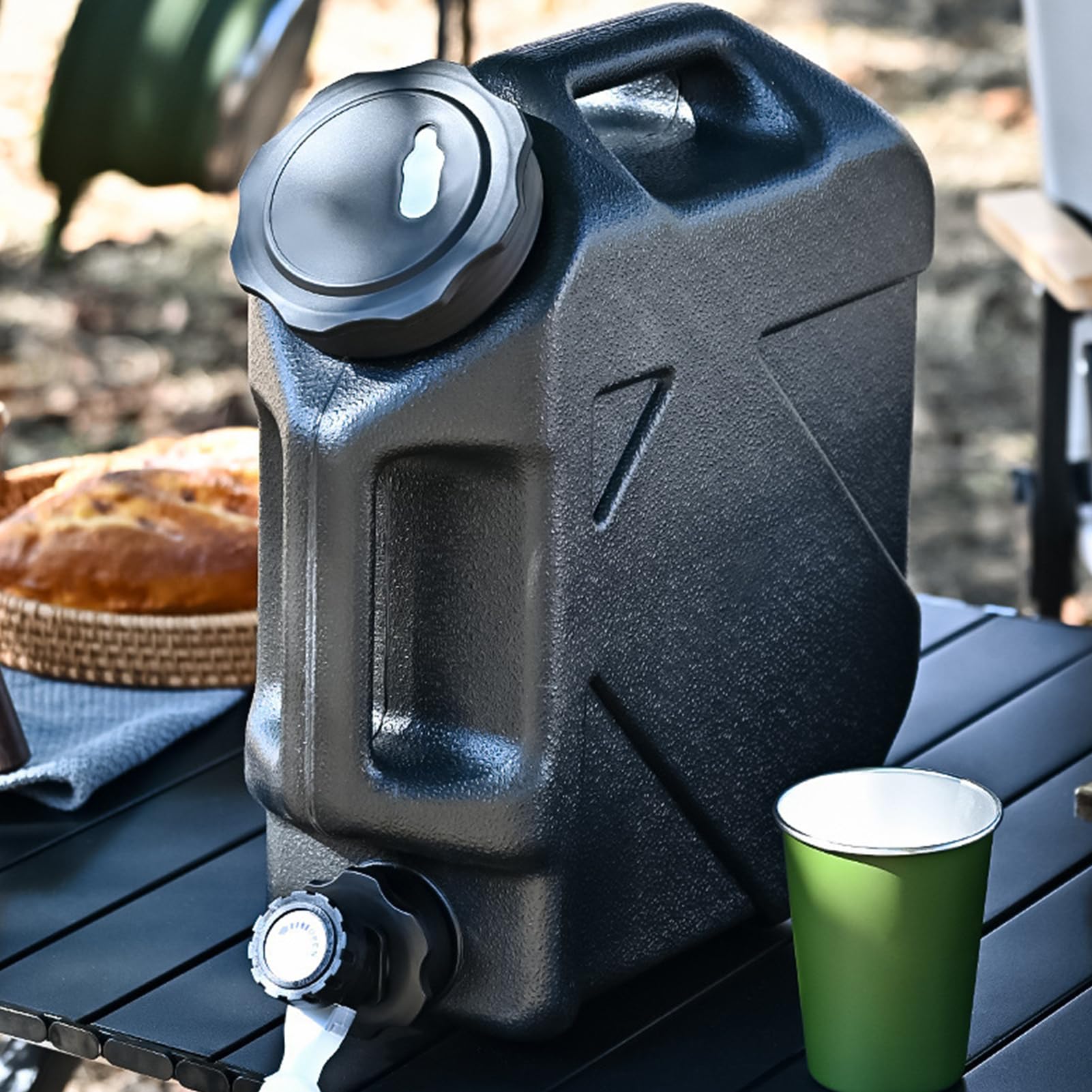 Jarra de agua con espiga, jarra de agua de camping, portador de agua de 10L con grifo, cubo de RV sin fugas para camping, senderismo, barbacoa, picnic