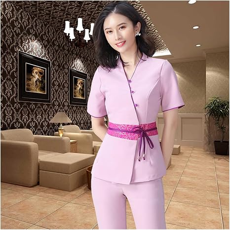 Amazon.com: ZZSRJ Uniforme ropa de trabajo, ropa de spa, ropa de  esteticista femenina (color: rosa, tamaño: mediano) : Ropa, Zapatos y  Joyería