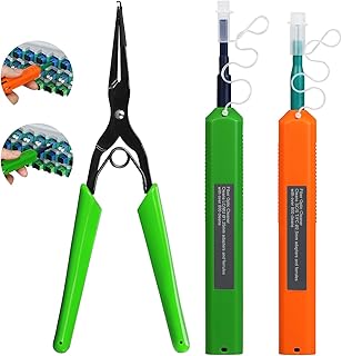 3-piece fiber optic tool set fiber optic flange clamp with SC 2.5mm/LC 1.25mm fiber optic cleaning pen flange connector insertion and extraction tool fiber optic flange clamp fiber optic clamp