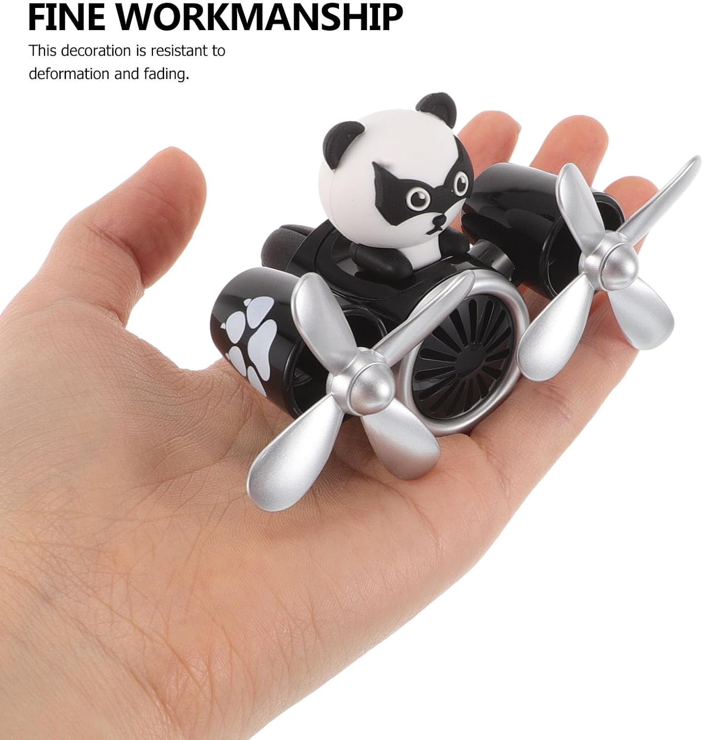 Creative Panda Shaped Car Air Vent Clip Perfume Freshener Resistant to Deformation and Fading Plastic Car Diffuser Vent Clip for Interior Decoration