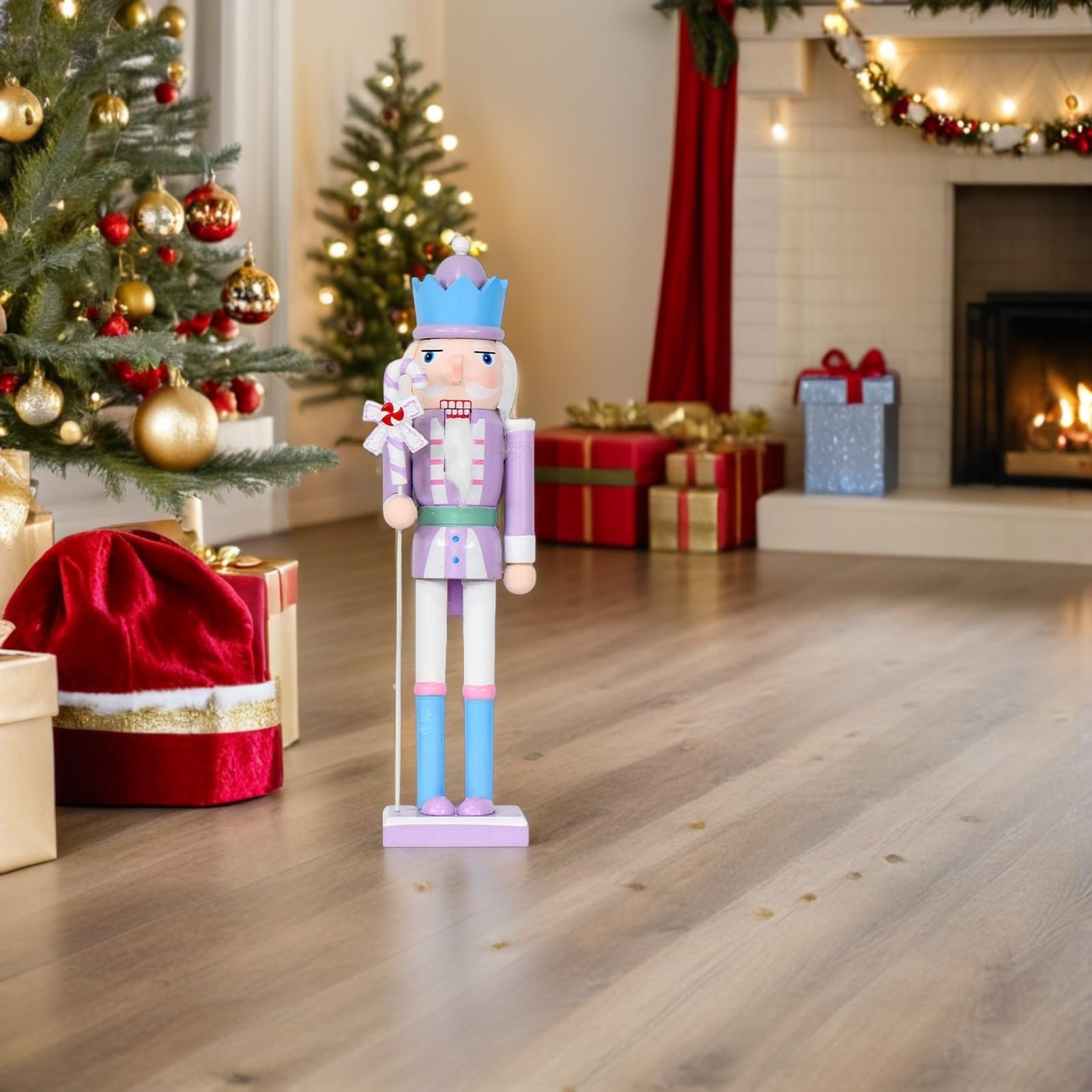 Beavorty 2 Pezzi Decorazione Natalizia Soldato in Legno Tonalità Pastello per Esposizione da Tavolo e Addobbo Festivo per Casa e Feste di Natale