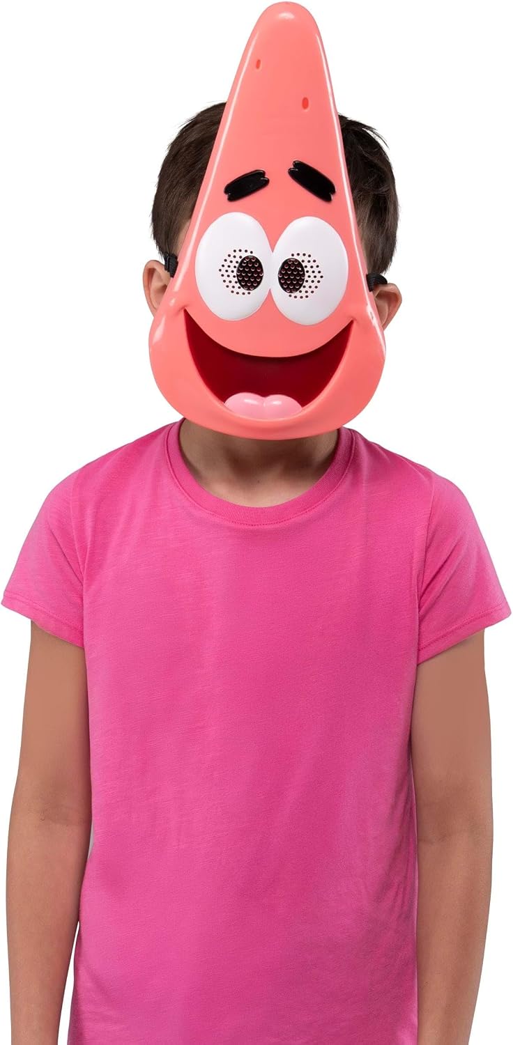 Patrick Star Kids Costume Mask with Elastic Strap and Foam Padding for Halloween and Dress Up