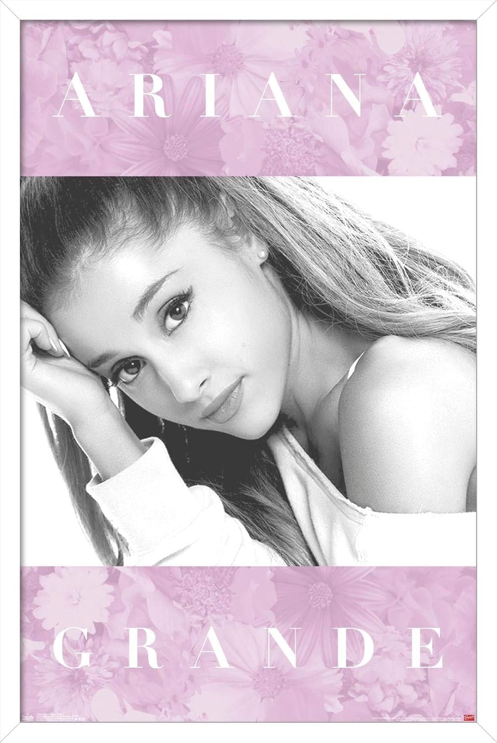 Trends International Ariana Grande - Floral Wall Poster, 22.375" x 34", White Framed Version