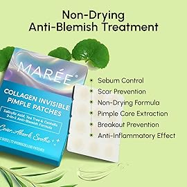 MAREE Invisible Pimple Patches 2 PACK - Clear Pimple Patches for Face - Hydrocolloid Acne Patches Anti Blemish - Zit Stickers for Face - Parches Para Acne - Pinple Zit Pimple Stickers - 144 Dots
