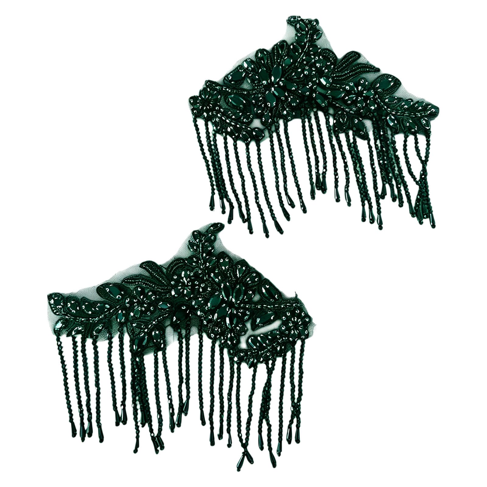 Qusinfc Rhinestones Beaded Fringe for Dress Party Attire Embellishment Party Wear Adornings