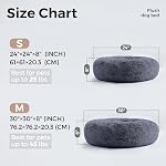 Calming Dog Bed & Cat Bed, Anti-Anxiety Donut Dog Cuddler Bed, Warming Cozy Soft Dog Round Bed, Fluffy Faux Fur Plush Dog Cat Cushion Bed for Small Medium Dogs and Cats (20"/24"/27"/30")