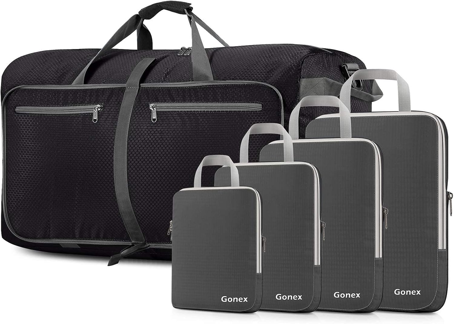 Gonex 4pcs Compression Packing Cubes Expandable Travel