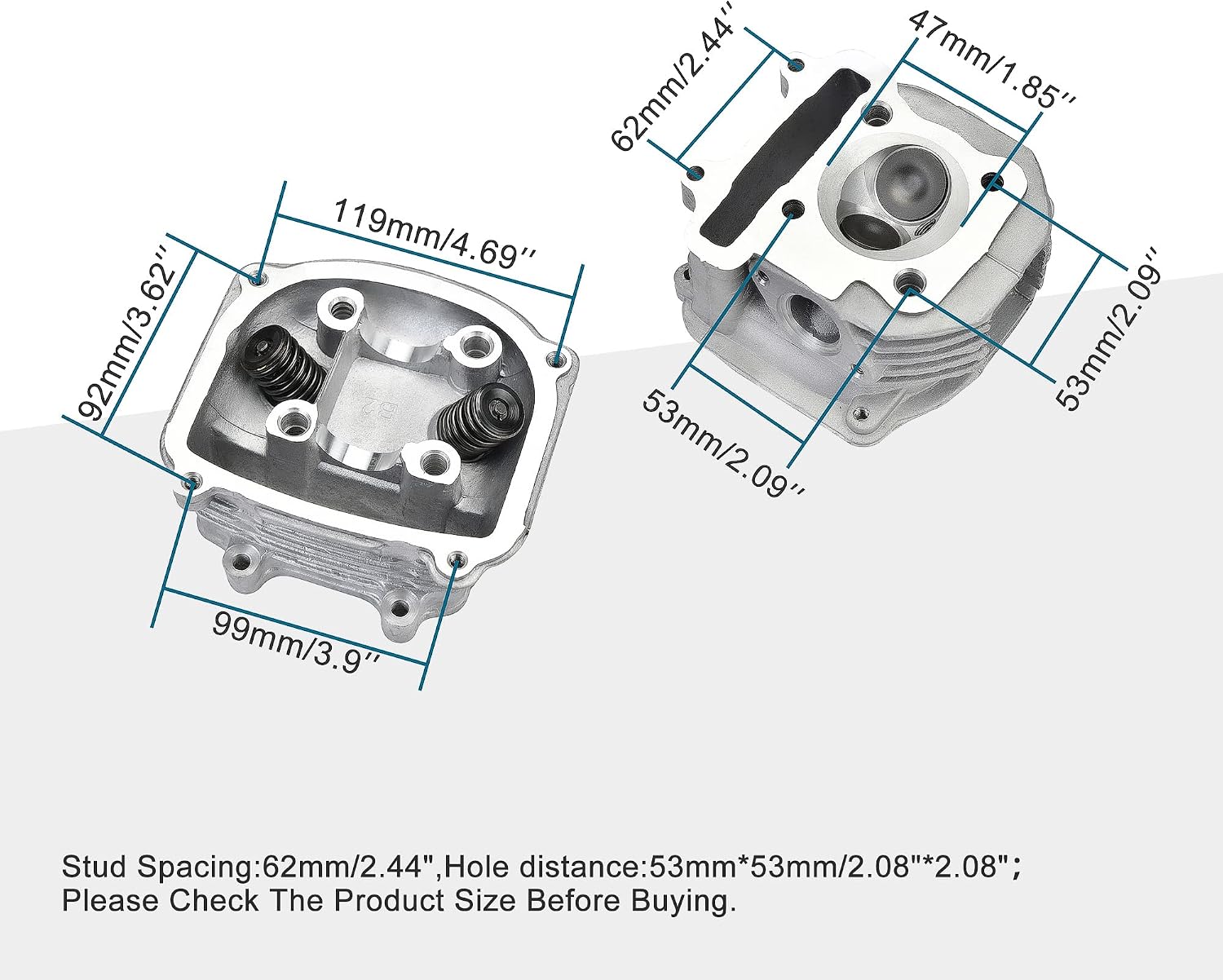 GOOFIT Cylinder Head Replacement for 4 stroke GY6 150cc Engine ATV scooter