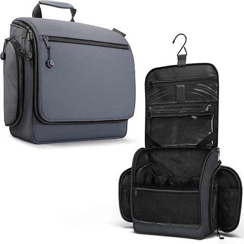 Vista 92 de VENTURE 4TH Neceser de viaje colgante para mujeres y hombres, organizador de viaje con compartimentos expandibles y bolsa transparente extraíble