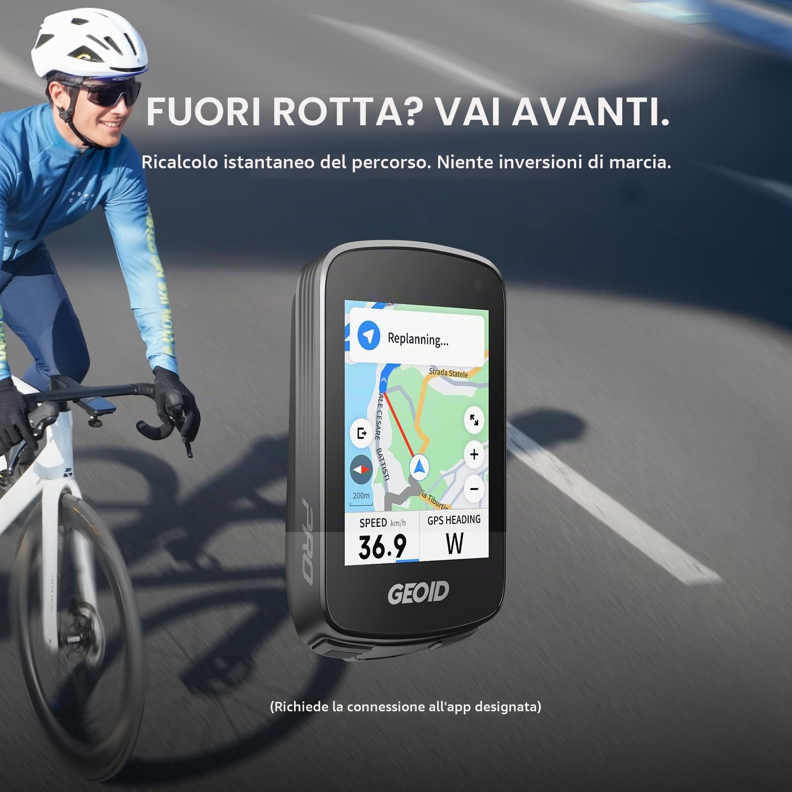 Pack contachilometri bici GEOID CC700 Pro + supporto BM05 combo