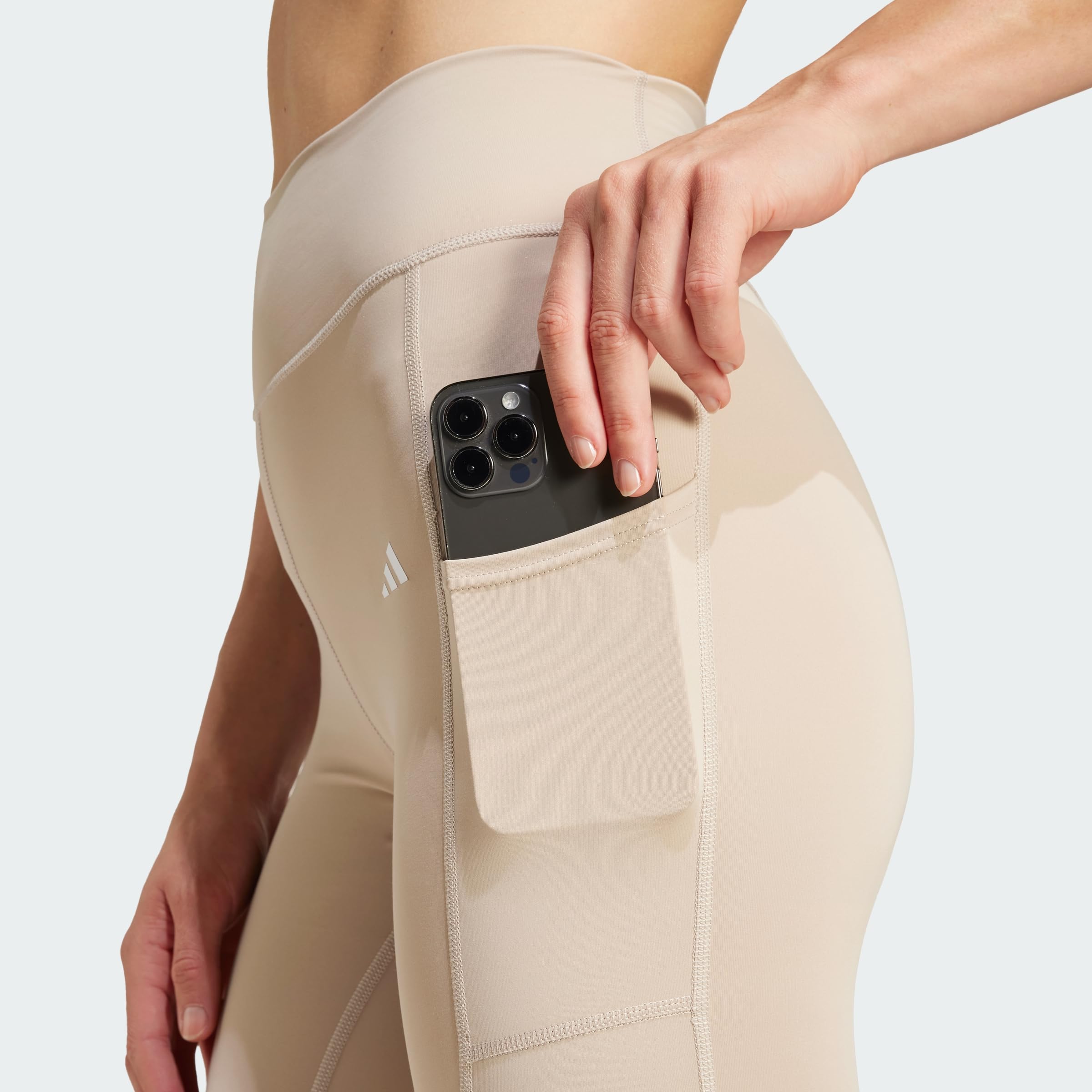 adidas Techfit Damen-Leggings mit Stash-Taschen, volle Länge (in Übergröße)