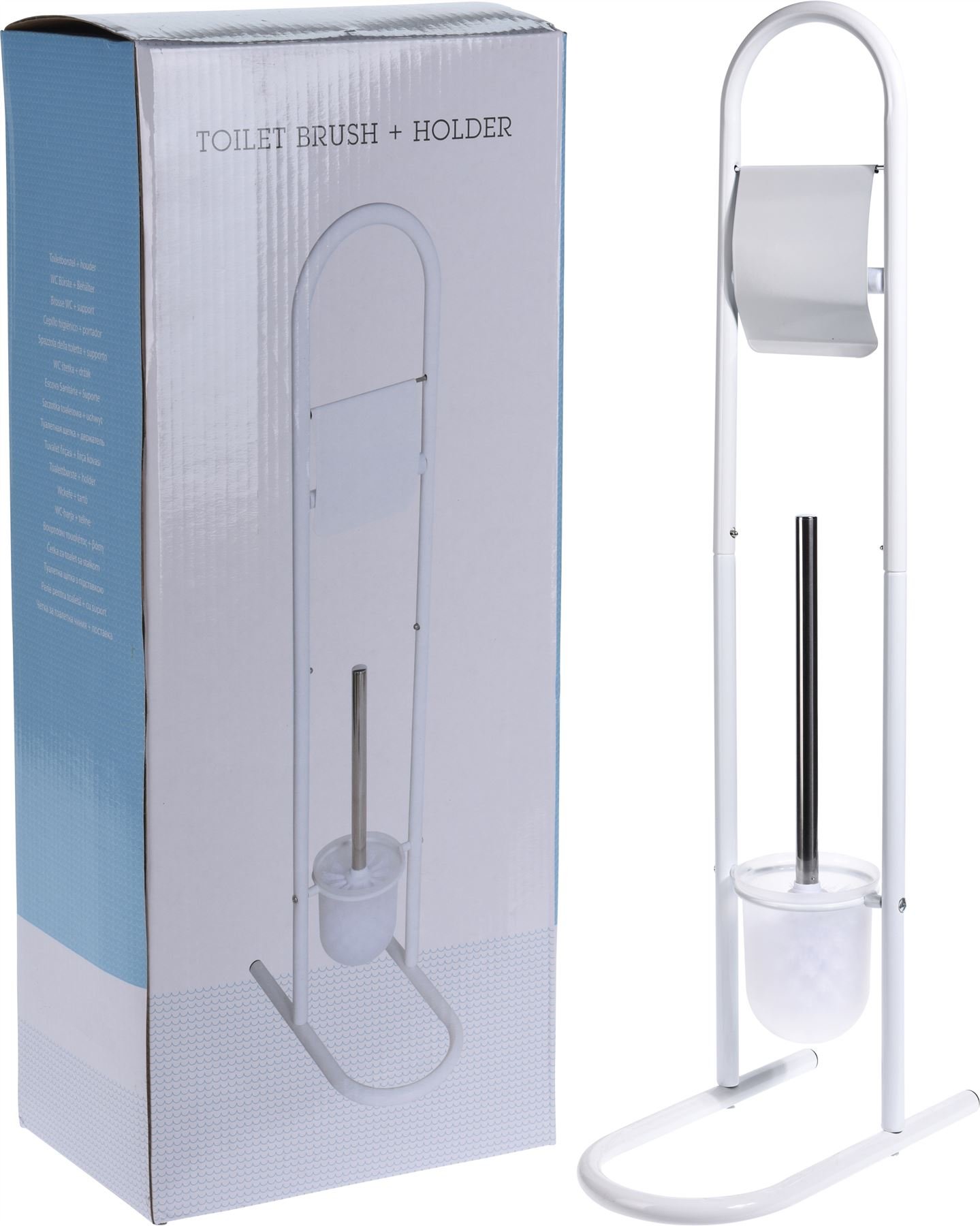TOILET BRUSH AND ROLL HOLDER STEEL ESSENTIAL ITEM FOR TOILET KEEP YOUR BATHROOM TIDY AND ORGANISED BATHROOM STAND