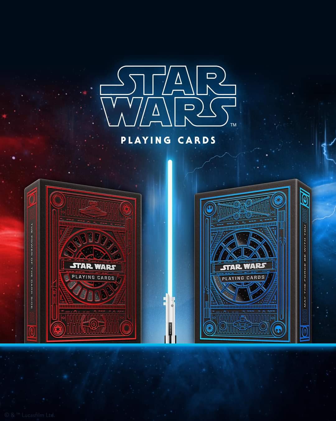 Theory Decks karty do gry Star Wars czerwono-niebieskie od theory11
