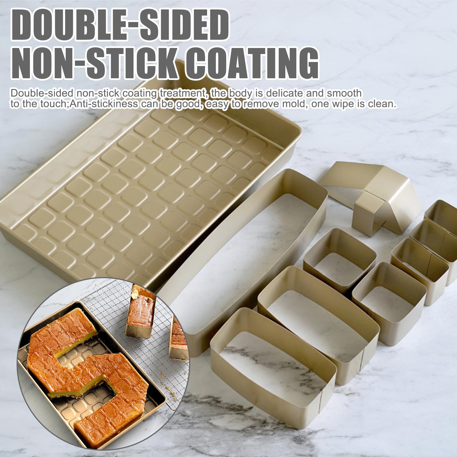 Teglie Da Forno Regolabili Per Lettere E Numeri - Stampi Antiaderenti Fai Da Te Per Torte - Foto 8